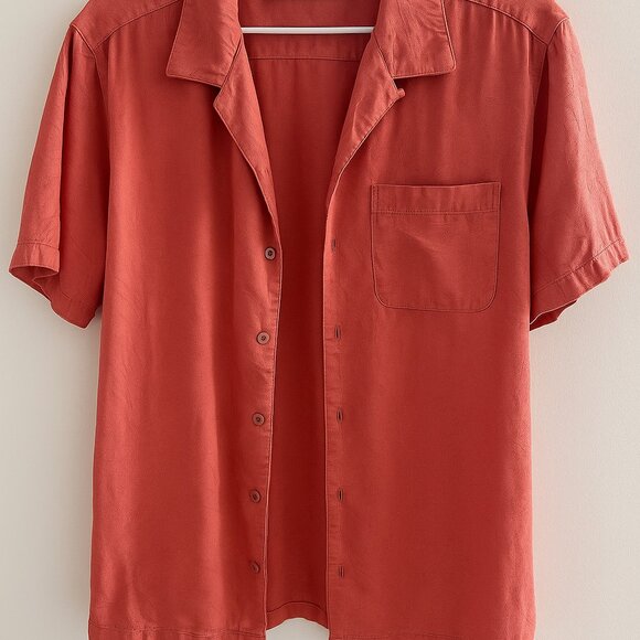Tommy Bahama Coral Silk-Blend Short Sleeve Shirt - Picture 1 of 4